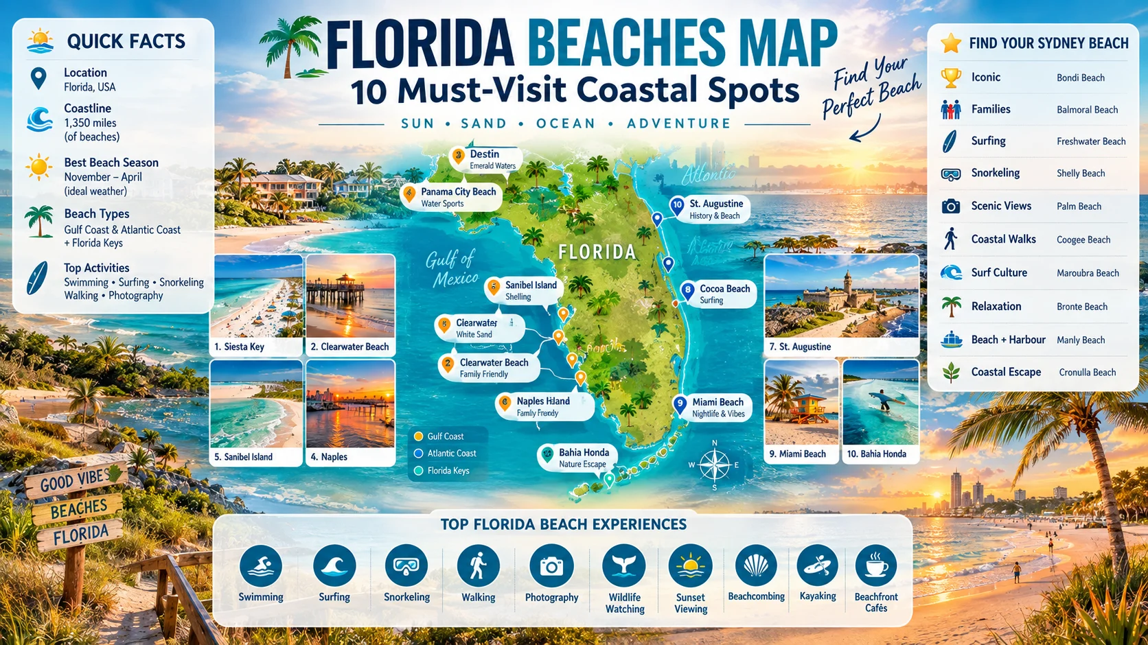 florida beaches map